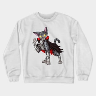 VampiCat: Grey Tabby Crewneck Sweatshirt